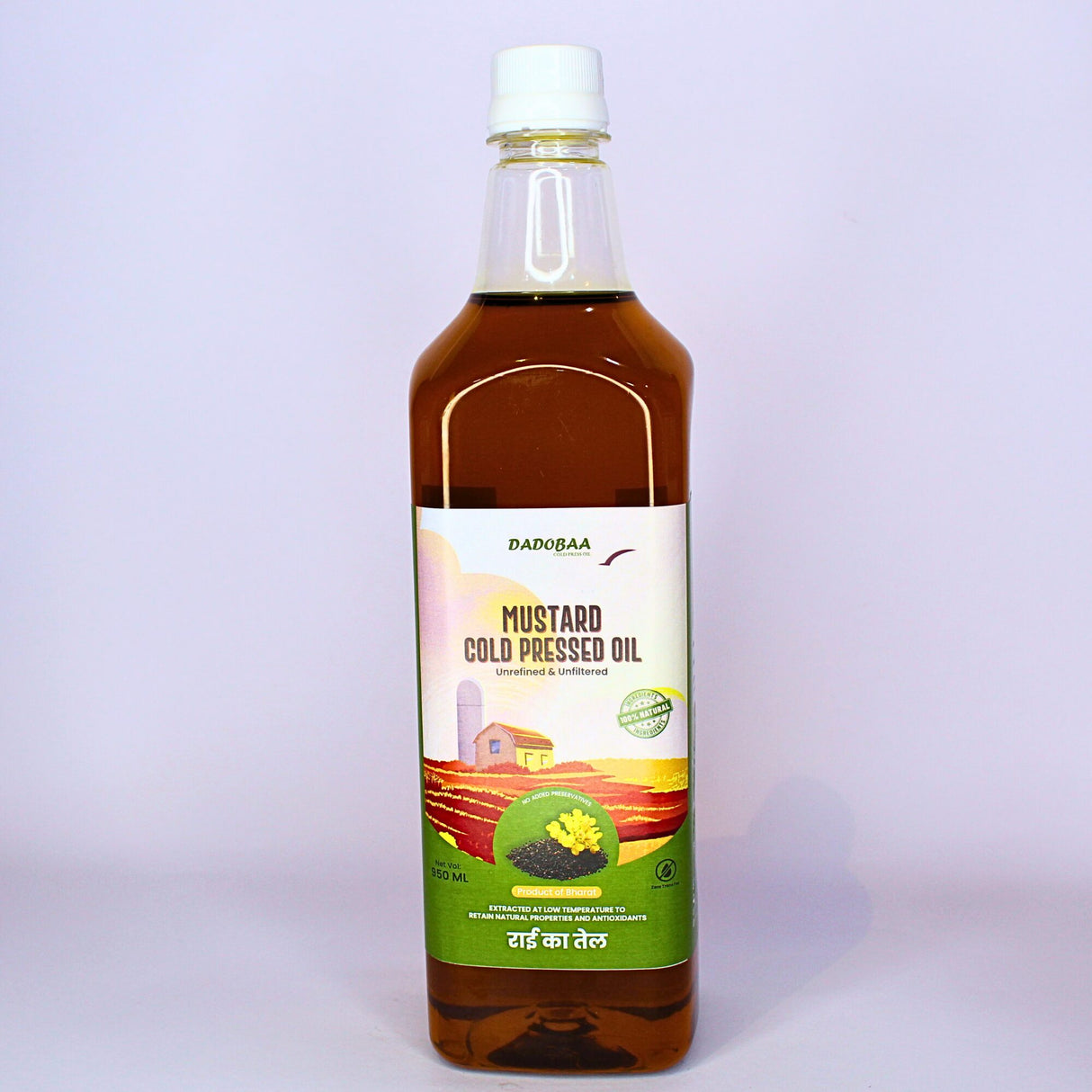 Dadobaa Cold Pressed Mustard Oil, 950 ml