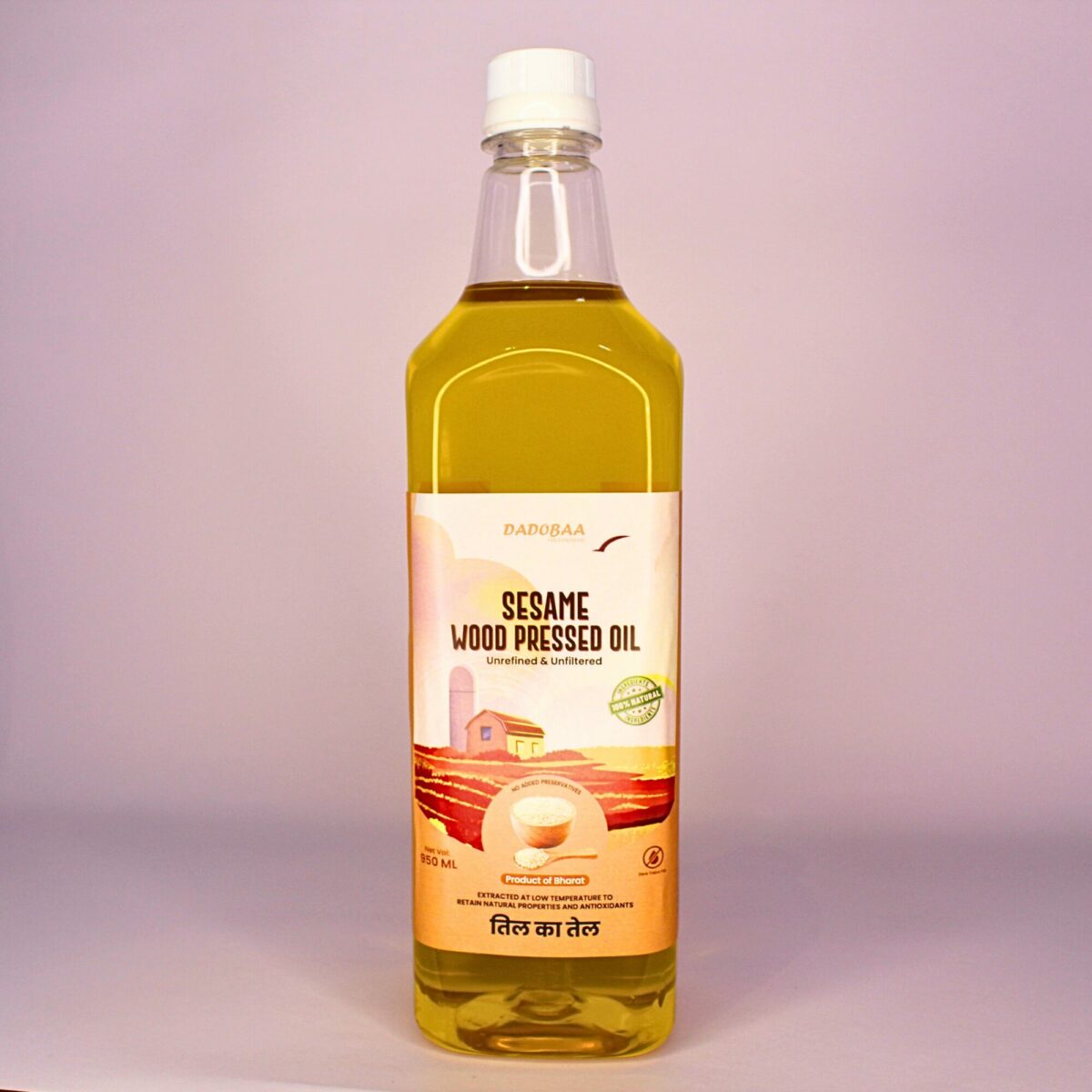 Dadobaa Wood Pressed White Sesame Oil, 950ml