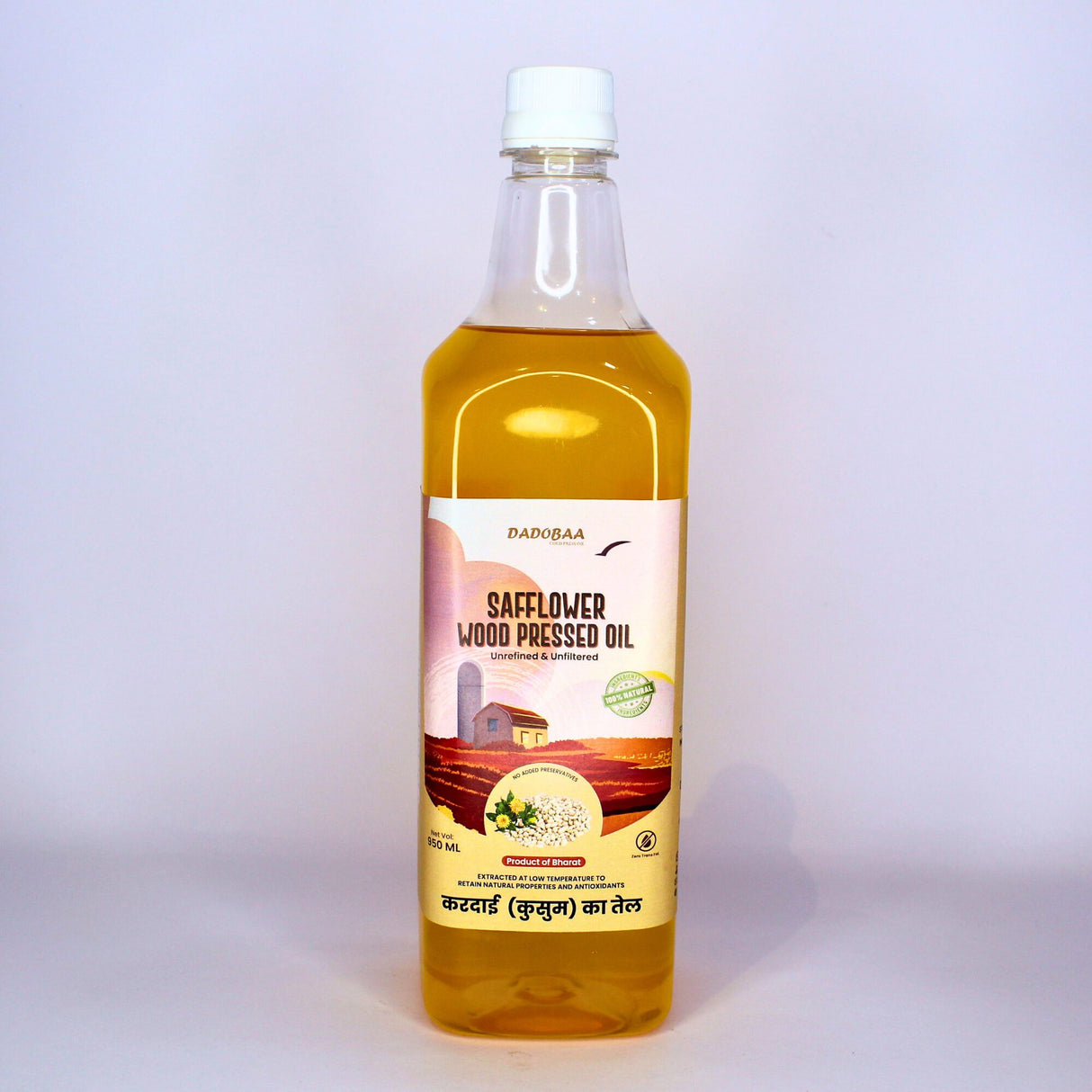 Dadobaa Wood Pressed Safflower Oil, 950 ml