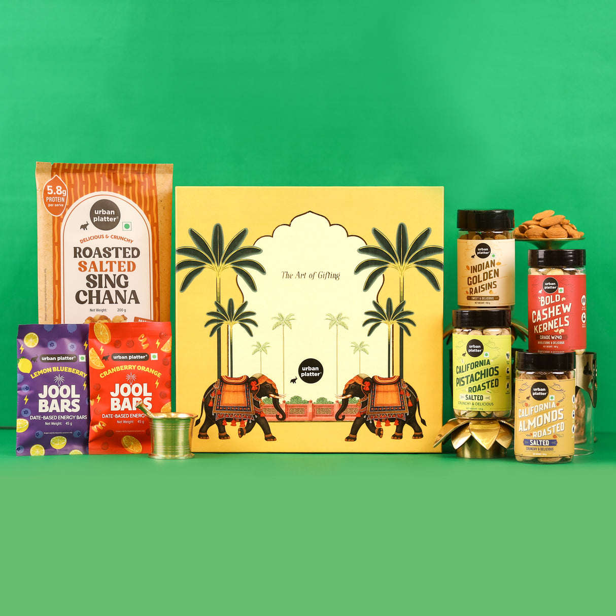 Urban Platter Regal Splendor Hamper (Royal Heritage Keepsake | Roasted Nuts & Sweet Treats | Traditional and Modern Festive Gifts | Perfect for Gifting)