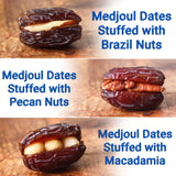 Urban Platter Stuffed Dates, 9 pc: Exotic Nuts (Medjoul Dates Stuffed with Brazil Nuts, Macadamia and Pecan Nuts)