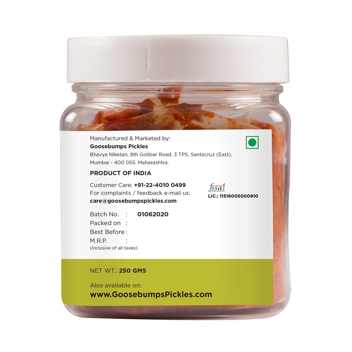 Goosebumps Khatti Keri Mustard Pickle | Punjabi Aam ka aachar | Mango Pickle in Mustard | Preservative Free Pickle, 250 GMS