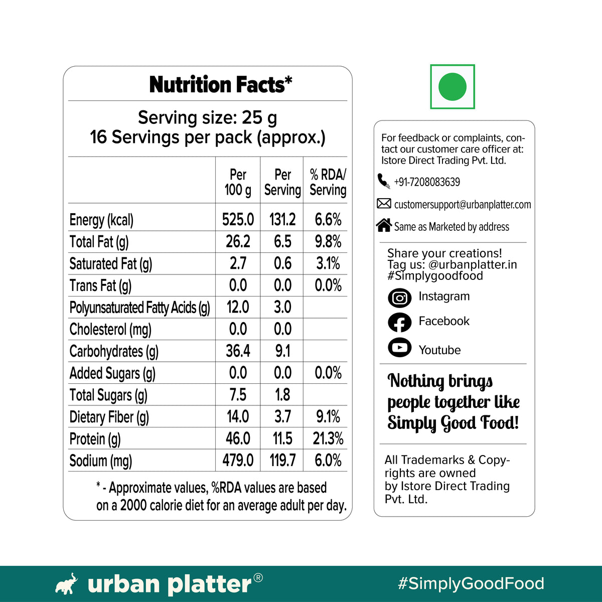 Roasted Salted Edamame (46% Protein, 14% Fiber, Lightly Salted Young Green Soybeans, Highest Plant Protein Supersnack)