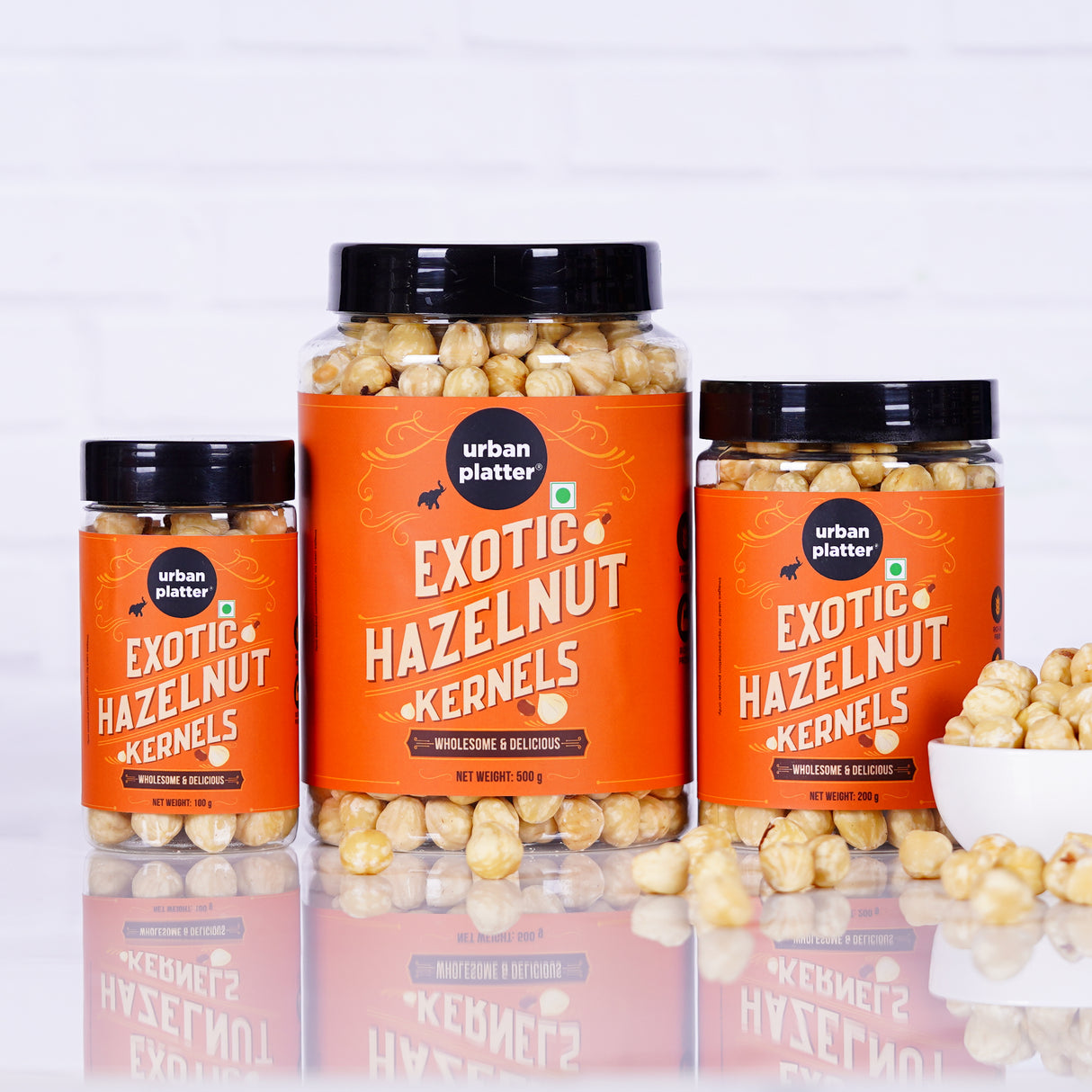 Urban Platter Exotic Hazelnut Kernels, 100g (Rich in Protein & Fiber, Crunchy & Delicious, Add to Fruit Salads, Chocolates, Pralines , Trail Mixes, Ice creams, Baked Goods, Travel-friendly pack)