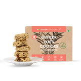 Nourish Organics Ginger Oats Cookies, 120gm (Rich in Fibre | Wheat Free | No Refined Sugar)