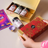 Urban Platter Golden Indulgence Diwali Gift Hamper – Assorted Mukwas (Calcutta Paan, Gujarati Royal & Everyday, Gulaab Kharek), 1 Festive Greeting Card – Perfect Corporate & All-Occasion Gifting