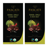 Pascati, Guava Chilli and Sea Salt, Soft Centered, USDA Organic Chocolate, 75g (Pack of 2)