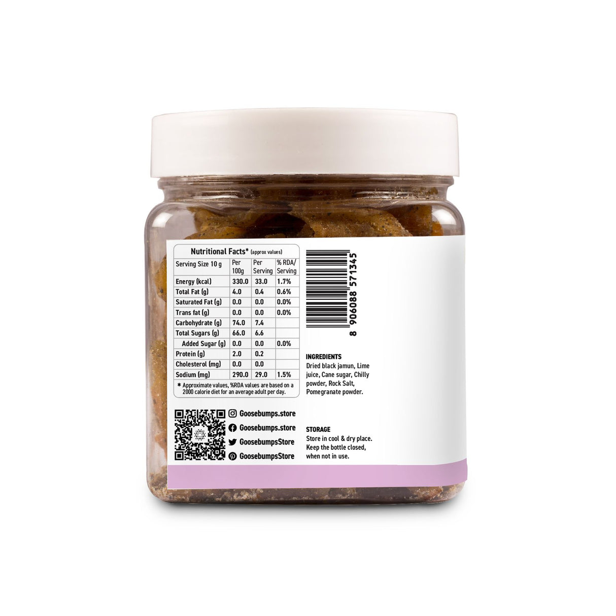 Goosebumps Masala Kala Jamun | Indian BlackBerry | Dehydrated Fruit | Dried Jamun Strips | Chatpata Dried Fruits Healthy Snack for Kids and Adults | 150 GMS