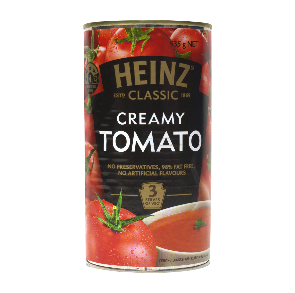 Heinz Creamy Tomato Soup, 535g (Smooth & Creamy Tomato Soup, Ready to Heat)