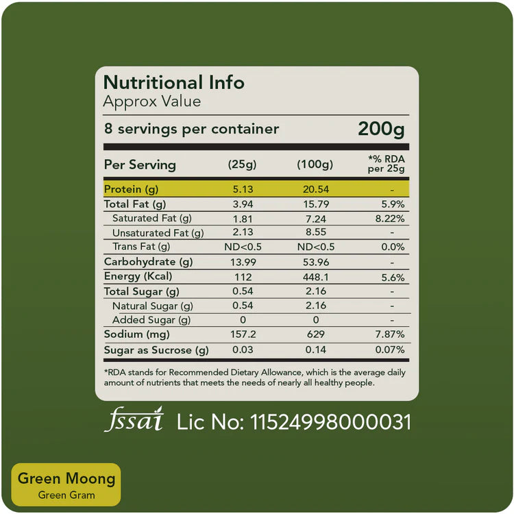 Svasthyaa Green Moong|High Protein Khakra, 200g