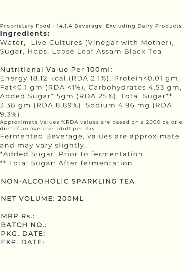 Mossant Hops Kombucha, 200ml