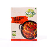 Wakao Hot & Spicy Sausage, 200g (100% Plant based , Ready to cook,Heat & Eat, Tender Jackfruit Sausages)