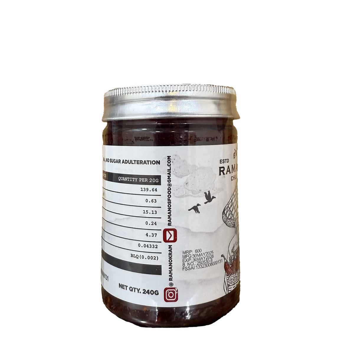 OG Chilli Oil, 240g (5 Chilli Blend with Sichuan Peppercorn | All-Purpose Chilli Oil | No MSG | No Soy Sauce)