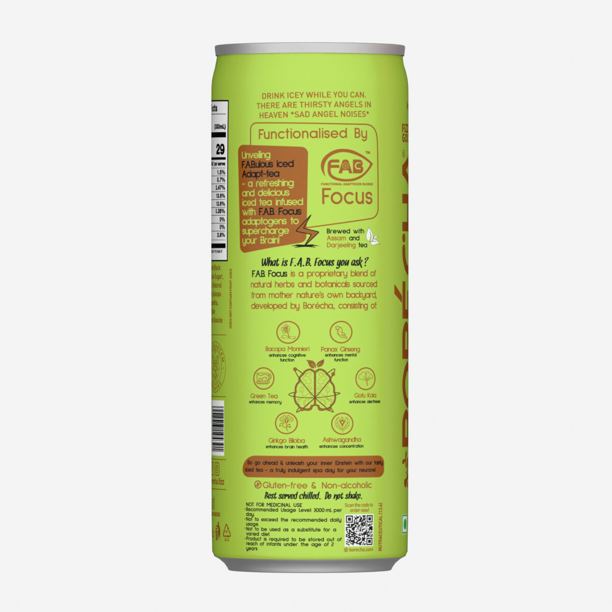 Borécha ICEY Ginger Ale Sparkling Iced Tea, 330ml