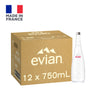 Evian Pure Natural Mineral Glass Water Bottle