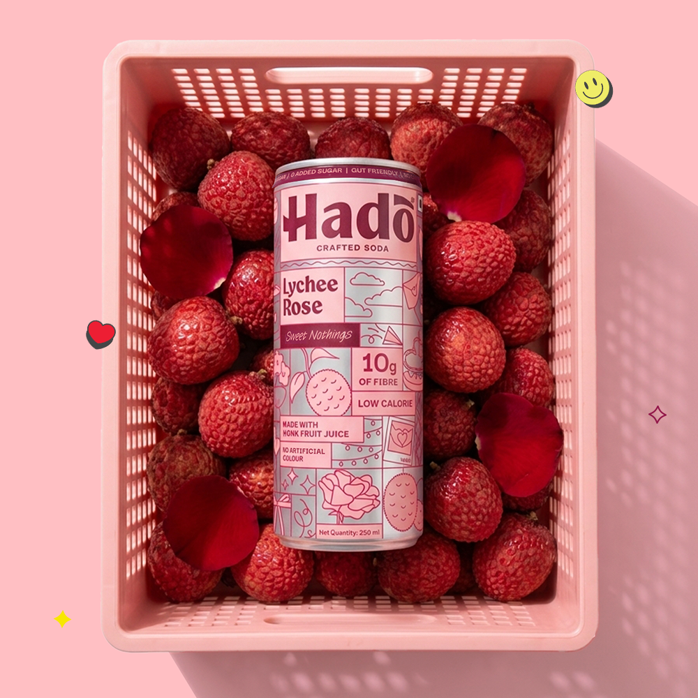 Lychee Rose Crafted Soda, 250ml x 4 (10g Fibre, Zero Added Sugar)