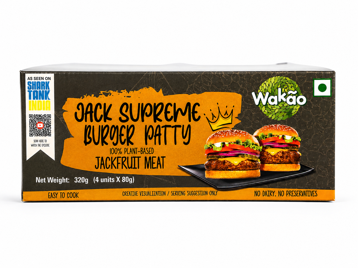 Jack Supreme Burger Patty - 100% Plant based , Ready to Cook, Heat & Eat