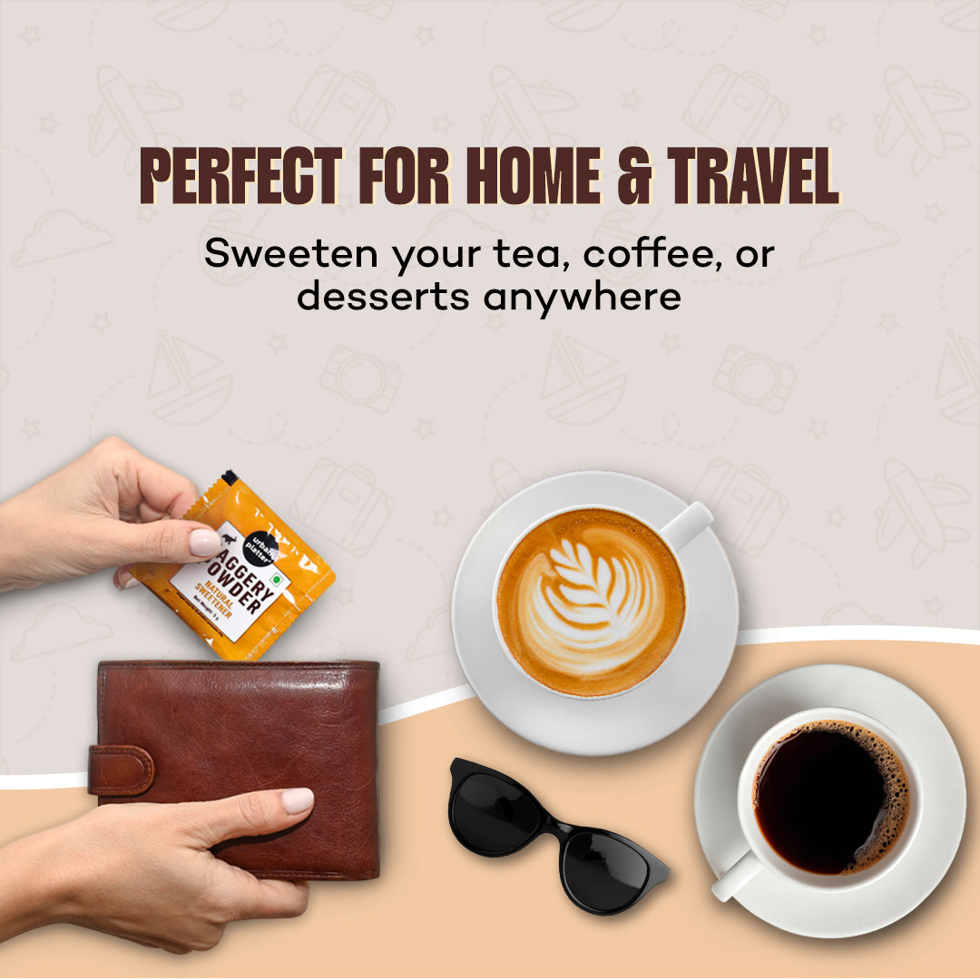 Urban Platter Jaggery Powder Sachets [5 grams Each]