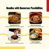 Urban Platter Kalguksu Wheat Noodles, 250g (Flat Korean Noodles, Chewy texture, Oriental Style, Product of Korea)