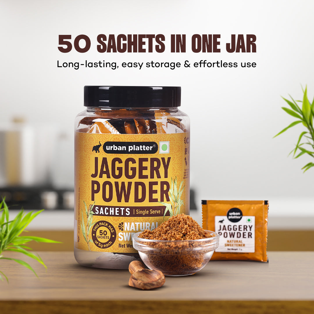 Urban Platter Jaggery Powder Sachets [5 grams Each]