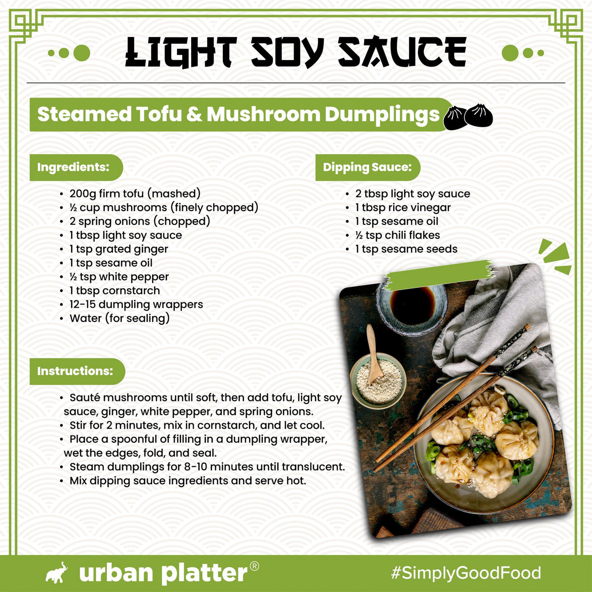 Urban Platter Light Soy Sauce, 500ml (Traditionally Brewed from Soya Beans | Asian Umami Seasoning for Soups | Clean-label)