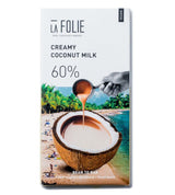 La Folie 60% Creamy Coconut Milk Bar, 60g