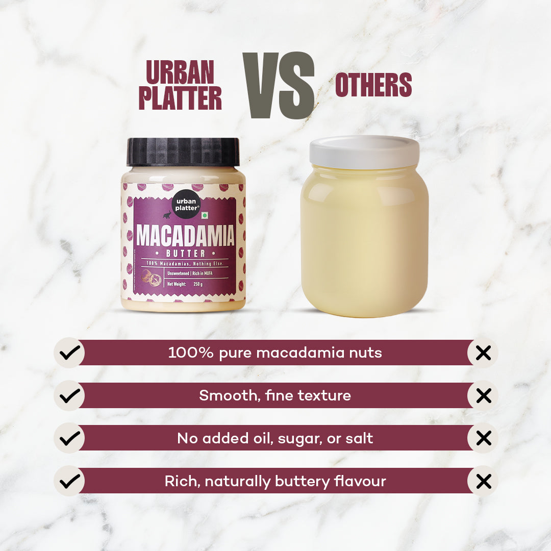 Urban Platter Macadamia Butter, 250g (Delicate Creamy Spread | Single Ingredient | Keto-Friendly)
