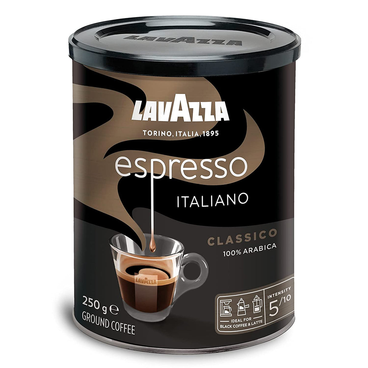 Lavazza Espresso Italiano | 100% Arabica | Ground Coffee | Medium Roast, 250 g