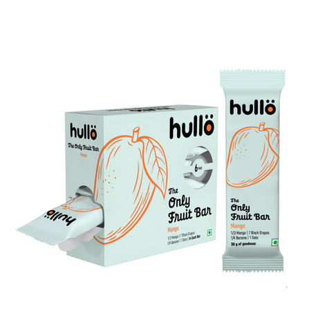 HULLO The Only Fruit Bar - Mango, 180g (6x30g) - front pack