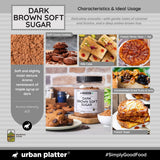 Urban Platter Mauritian Dark Brown Soft Sugar, 1kg (Moist & Caramel-like | Ideal for Cookies, Cakes & Sauces)