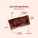 Almond Cranberry Millet Bar, 40g x 6 (Tasty Energy Bar, With 12g Protein | Made From Dates, Almonds, Cranberries, Almond Butter, Puffed Jowar Millets And Chia Seeds)
