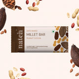 Peanut Cocoa Millet Bar, 40g x 6 (Tasty Energy Bar, With 18g Protein | Made From Dates, Roasted Peanuts, Puffed Jowar Millets, Peanut Butter And Cocoa Powder)