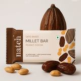 Peanut Cocoa Millet Bar, 40g x 6 (Tasty Energy Bar, With 18g Protein | Made From Dates, Roasted Peanuts, Puffed Jowar Millets, Peanut Butter And Cocoa Powder)