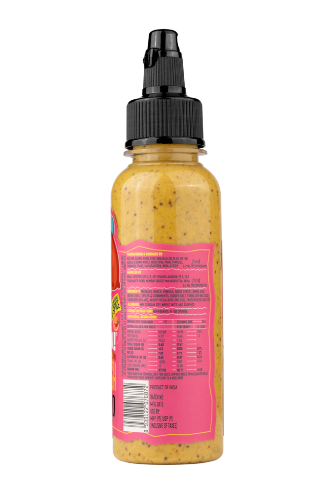 Hotchaa! Hot English Mustard Sauce, 170g (Made with Yellow and Brown Mustard Seed, NO MSG, New Launch Desi Spice Sauce)