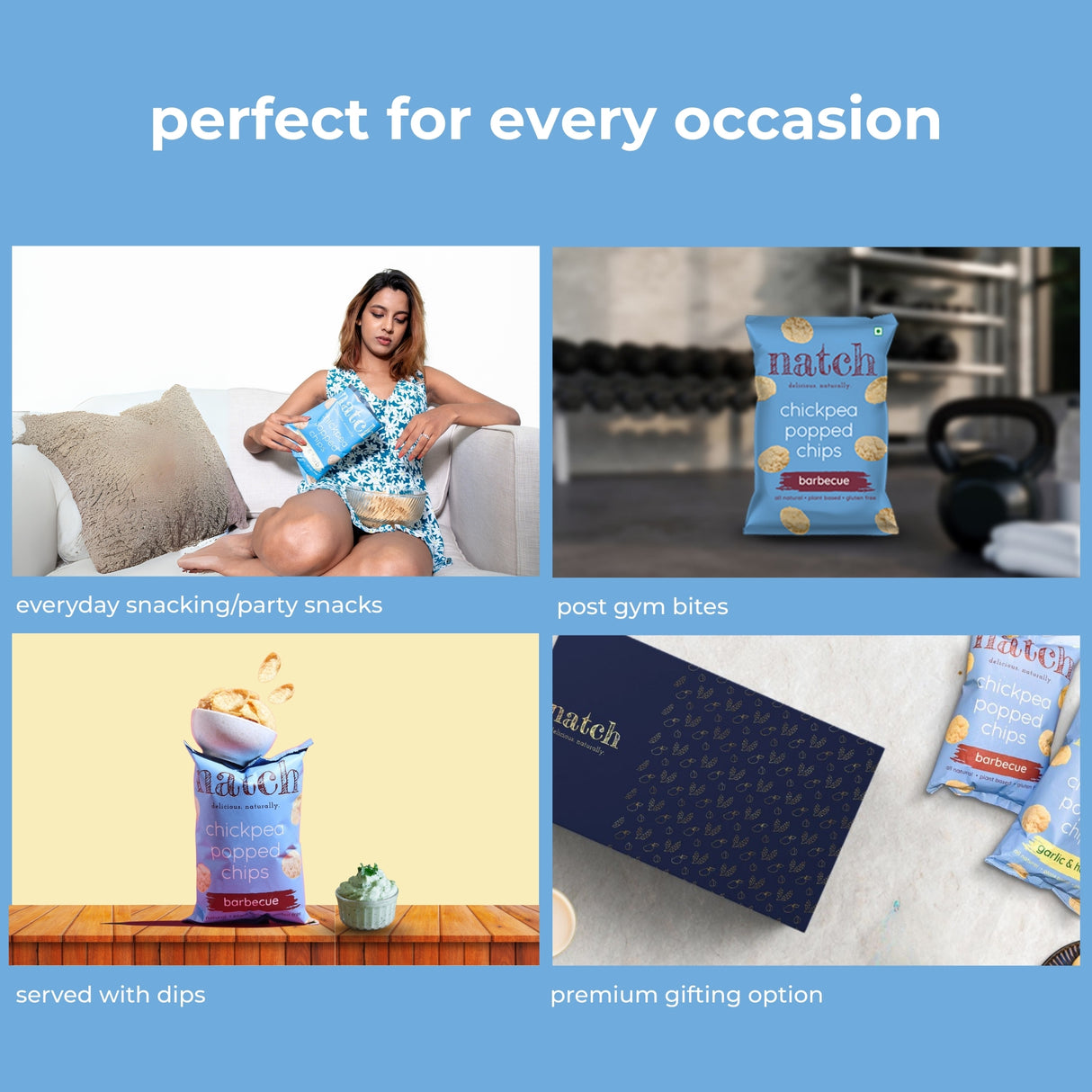 Natch Barbecue Popped Chips, 55g