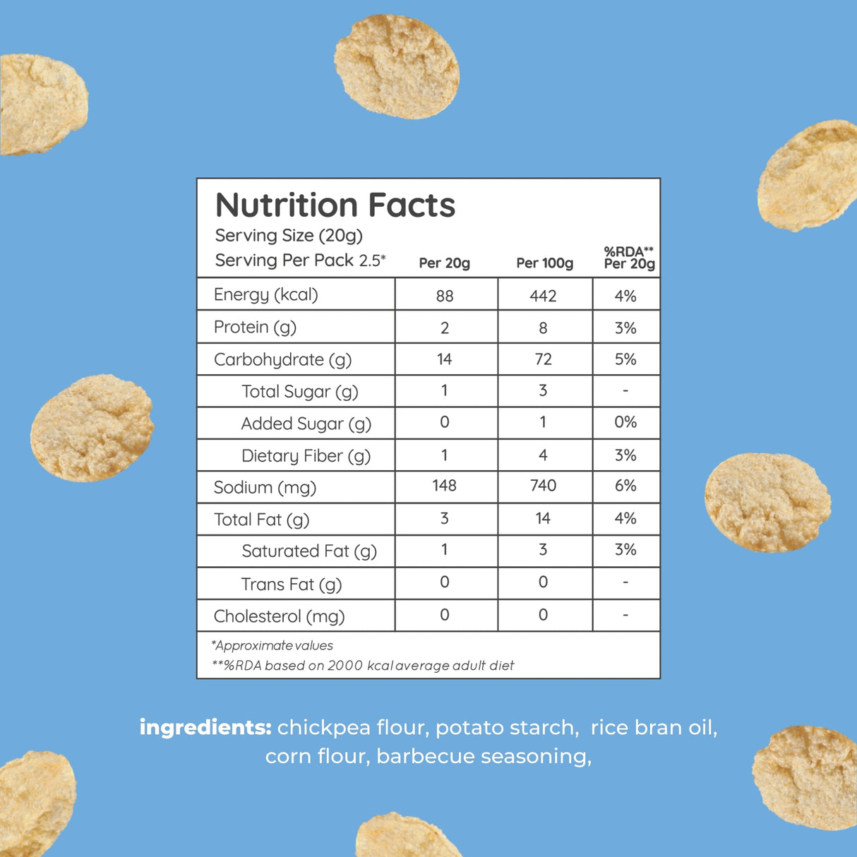 Natch Barbecue Popped Chips, 55g
