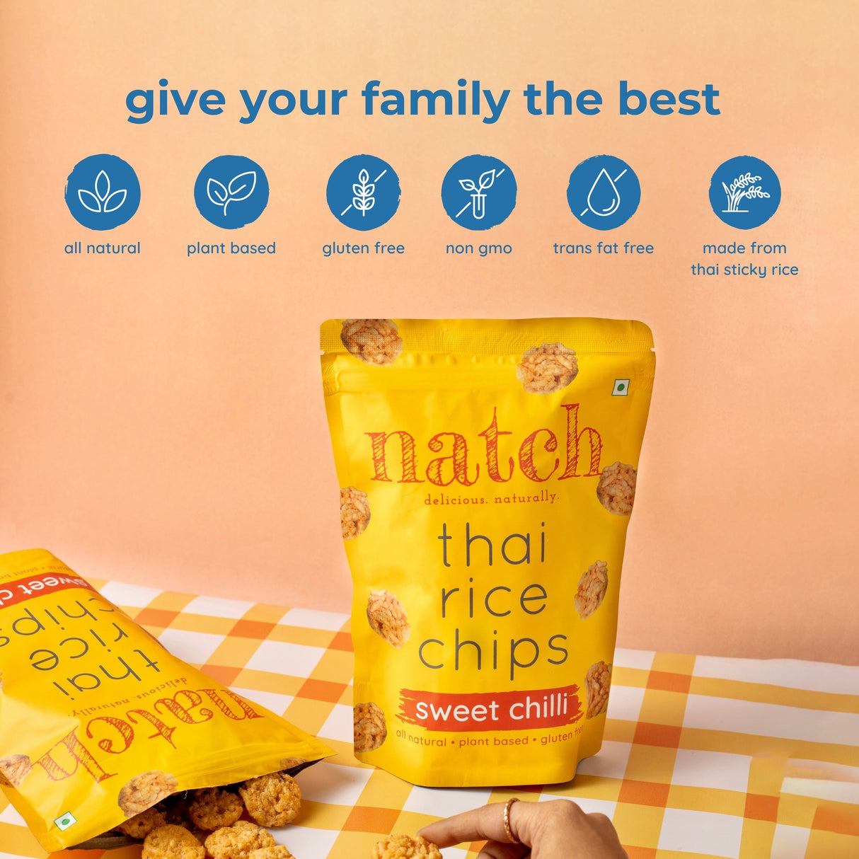 Natch Sweet Chilli Rice Chips, 100g