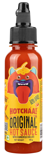 Hotchaa! Original Hot Sauce, 170g (Made with Fermented Chillies, NO MSG, is Light, Pungent, Sharp, Spicy & Flavourful )