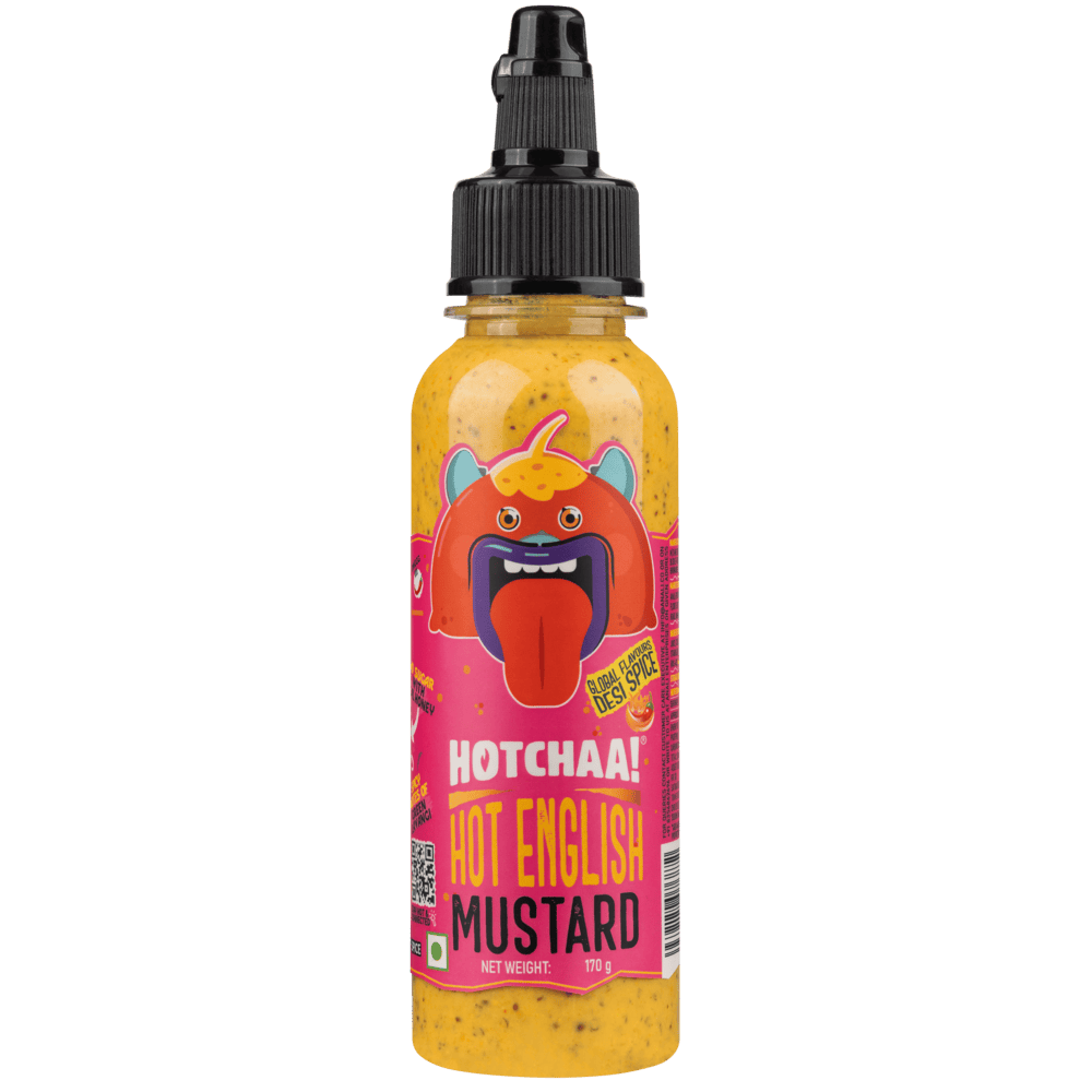 Hotchaa! Hot English Mustard Sauce, 170g (Made with Yellow and Brown Mustard Seed, NO MSG, New Launch Desi Spice Sauce)
