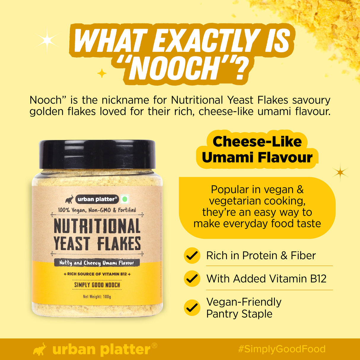 Nutritional Yeast Flakes, 50g (Rich in Vitamin B12, Gluten-free, Perfectly Plant-Based Nutty and Cheesy Nooch, Savoury Seasoning)