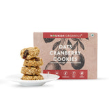 Nourish Organics Oats Cranberry Cookies, 120gm (Oats & Cranberries | Rich in Fibre | Wheat Free | No Refined Sugar)