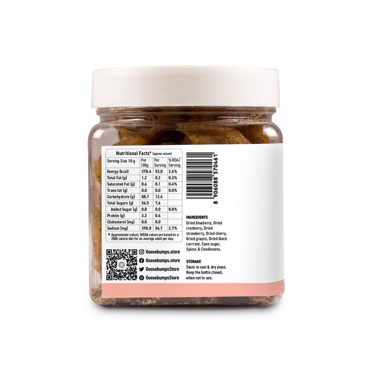 Goosebumps Masala Cherry Berry | Dried Mix Berries | Dehydrated Berries | Chatpata Cherry Berry Healthy Snack for kids and adults | 150 gms