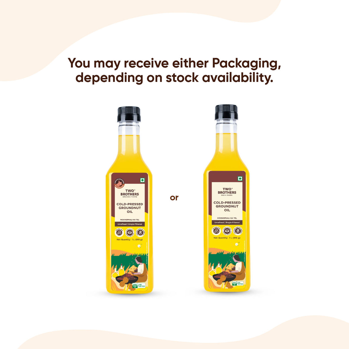 Groundnut Oil, 1L (Cold Pressed Kacchi Ghani, Unrefined, Single-Filtered, Natural Shengdana Oil for Cooking & Frying, Rich Nutty Aroma, Mungfali Tel)