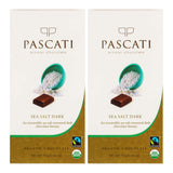 Pascati Chocolate Sea Salt Dark USDA Organic Chocolate, 75g [Pack of 2]