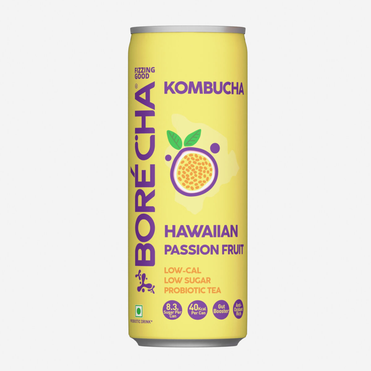 Borécha Hawaiian Passion Fruit Probiotic Kombucha, 330ml