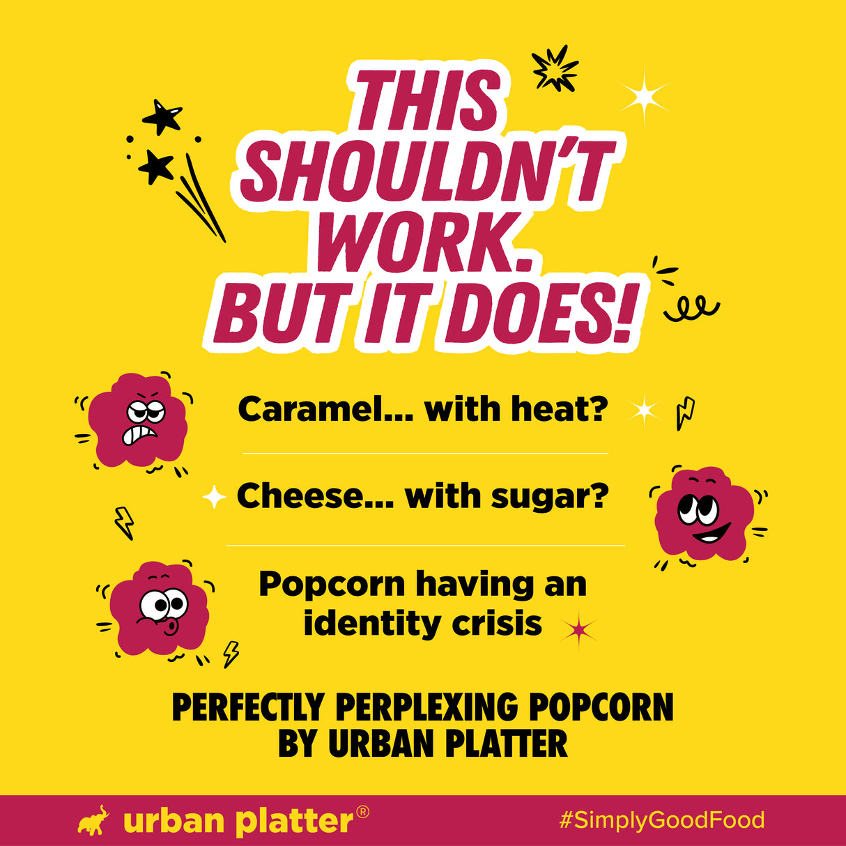 Urban Platter Perfectly Perplexing Popcorn - Peri Peri Caramel, 150g (Tub of Caramel Popcorn with Tangy Peri Peri Spice, Ready to eat snack)