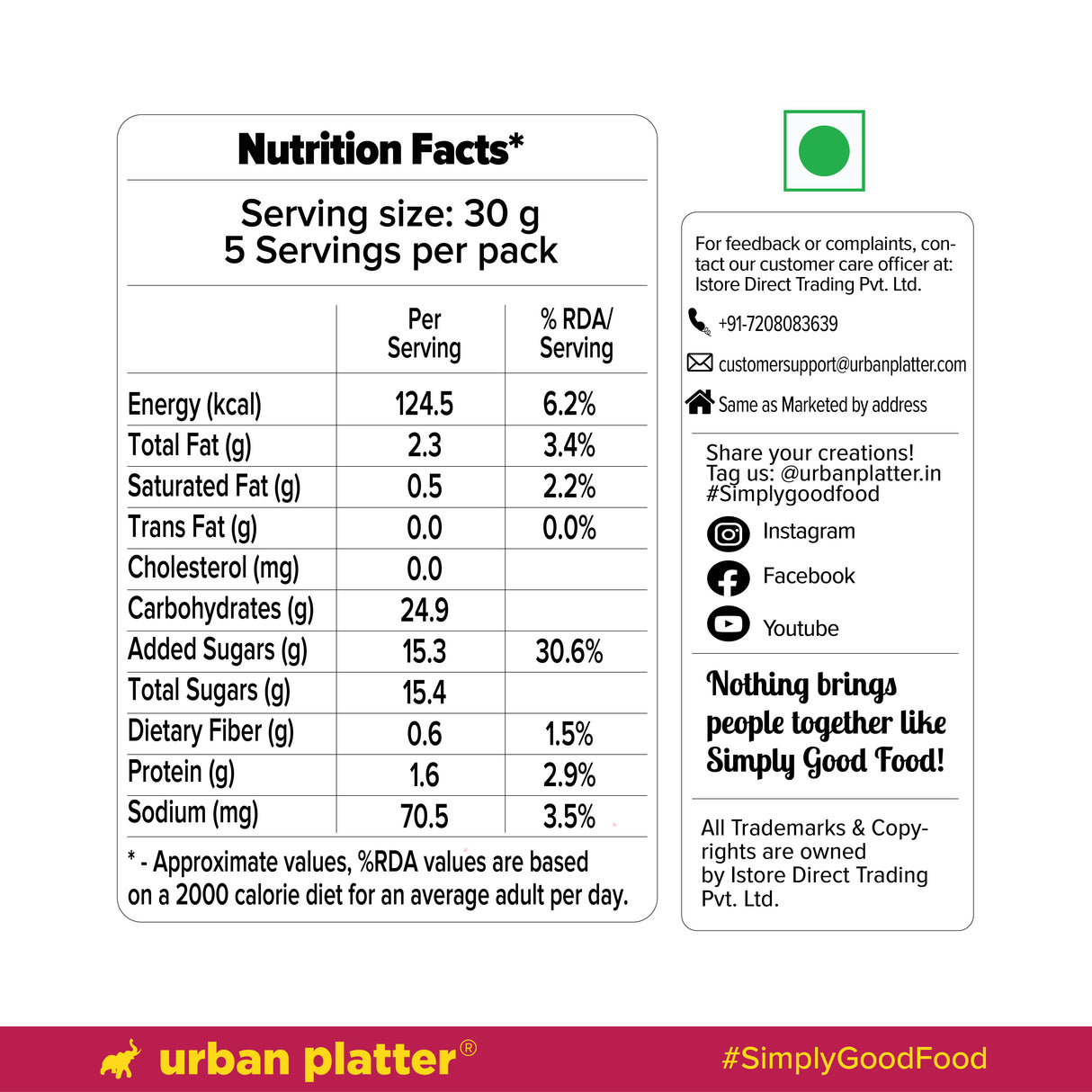 Urban Platter Perfectly Perplexing Popcorn - Peri Peri Caramel, 150g (Tub of Caramel Popcorn with Tangy Peri Peri Spice, Ready to eat snack)