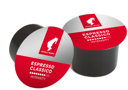 JULIUS MEINL Capsules Professional Espresso Classico, 11g (Box of 96 capsules | Roast Level 8 | Arabica and Robusta Blend)