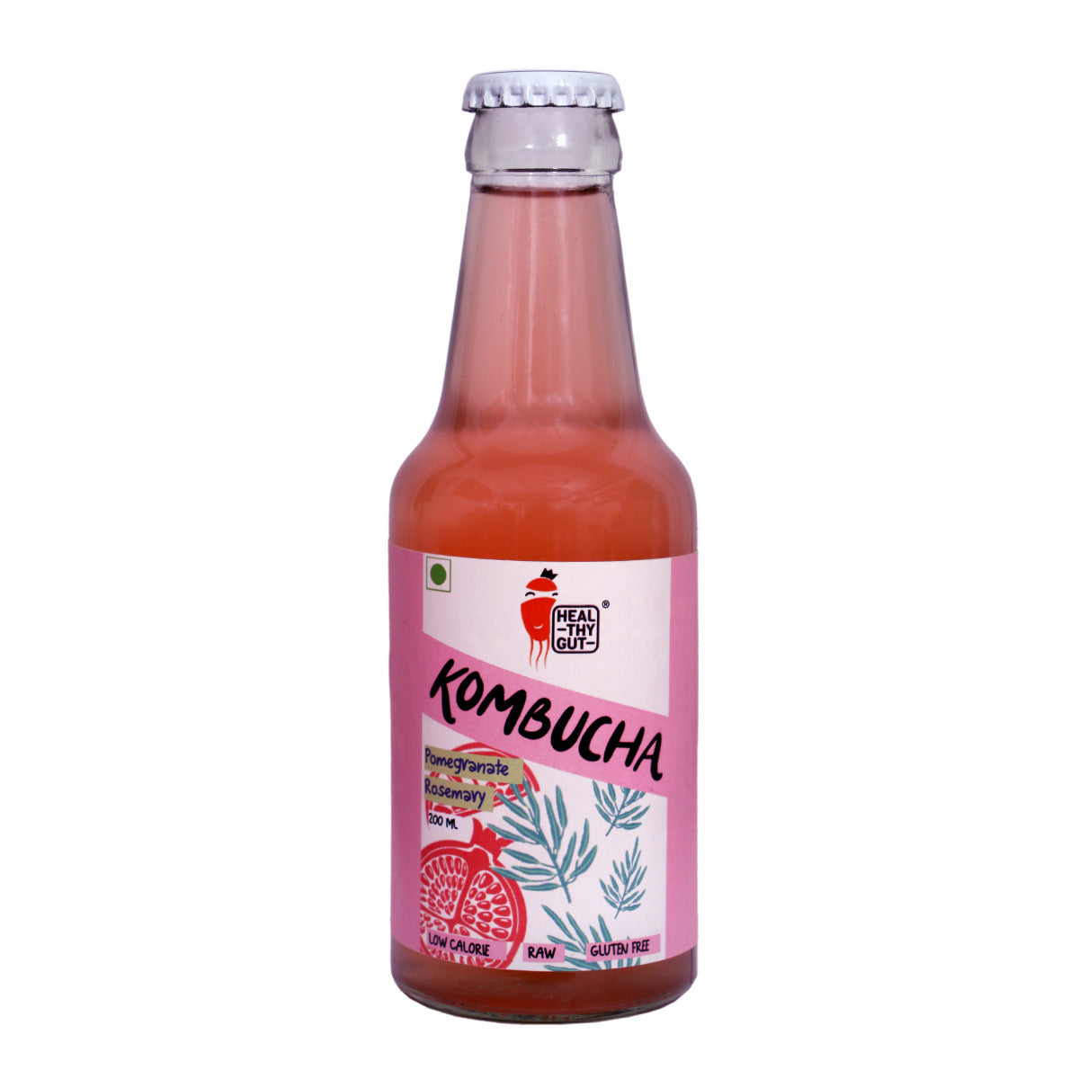 Healthy Gut Kombucha Pomegranate Rosemary, 200ml