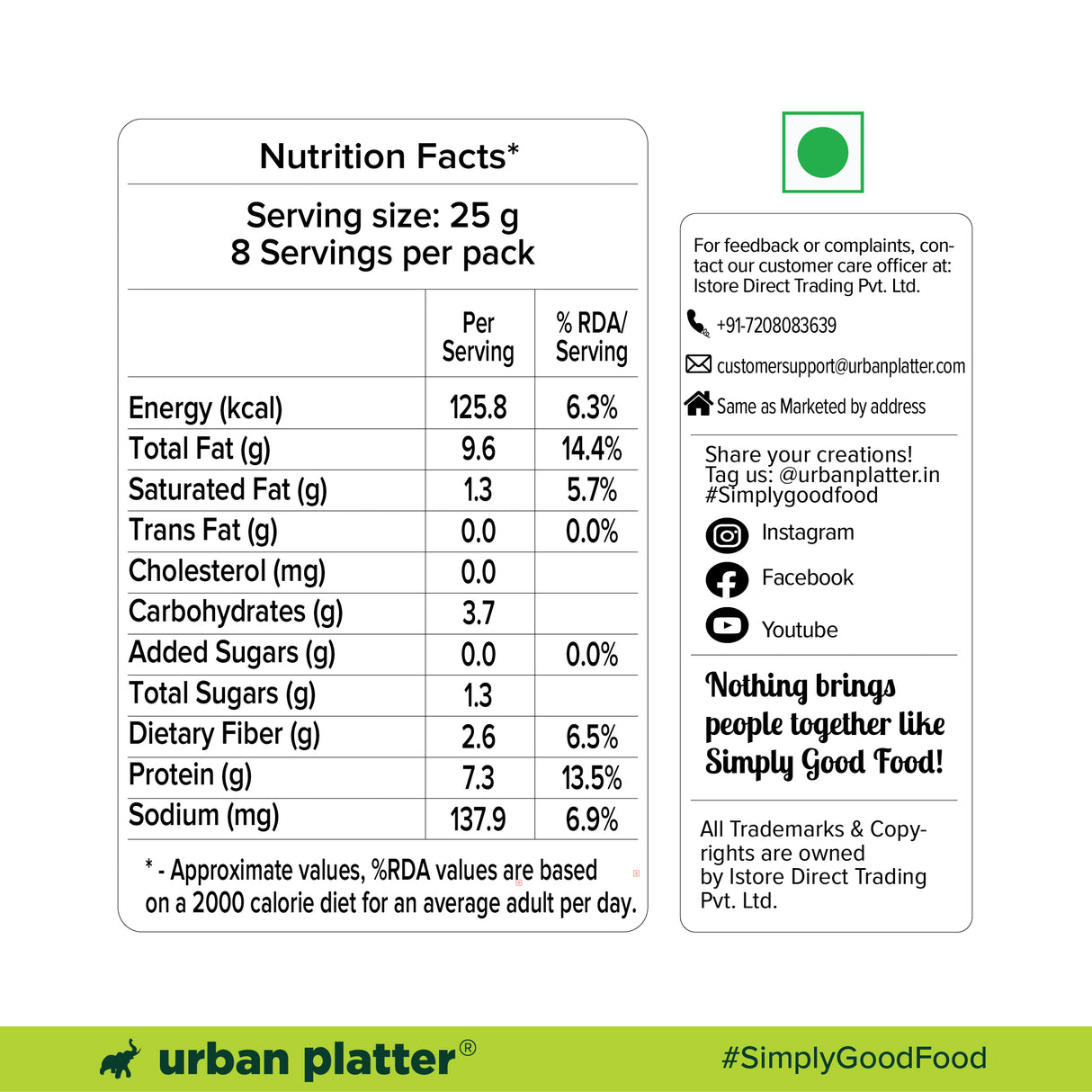 Urban Platter Protein Power Trail Mix, 200g (High Protein Snack Mix | 29% Protein | Crunchy & Salted Nuts & Edamame | Ready-to-Eat)